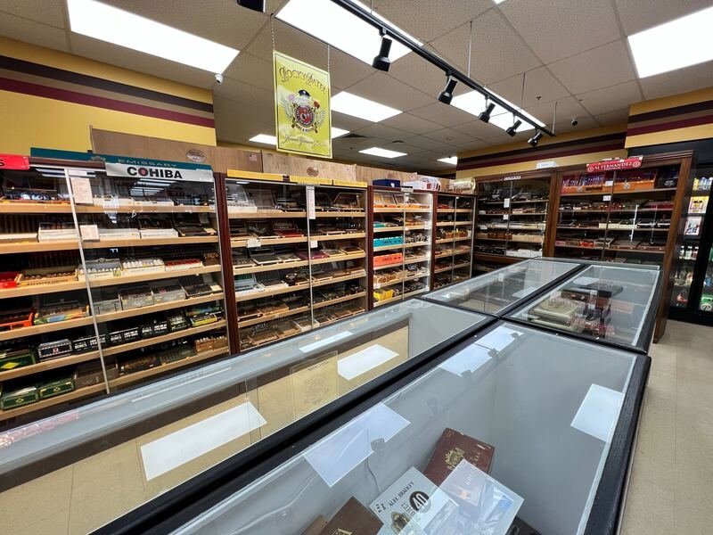 Humidor cases at Salem Village Market