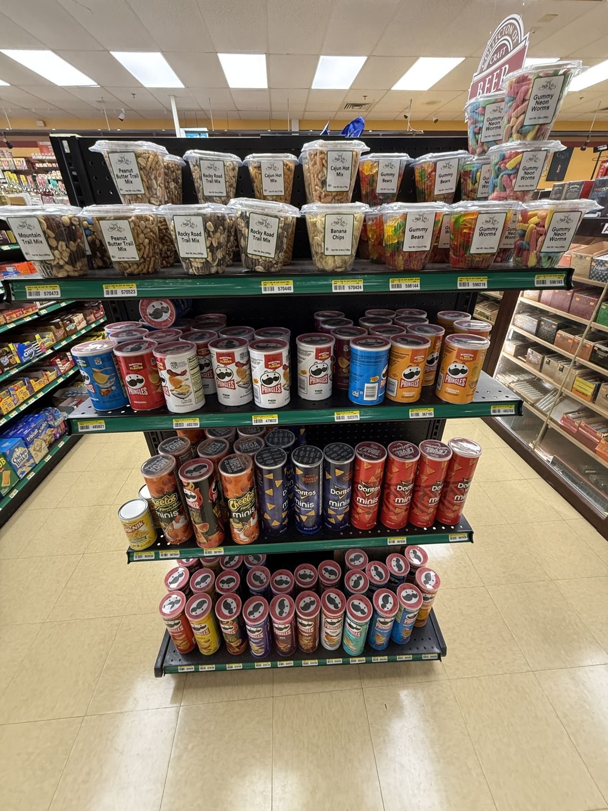 Grocery shelves