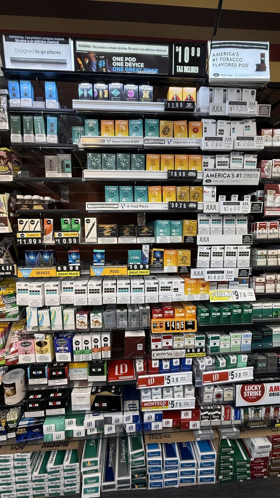 Cigarettes & Tobacco at Salem Village Market